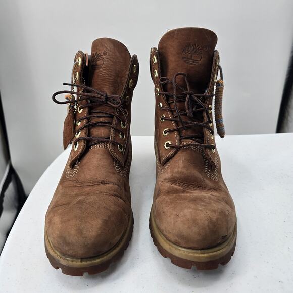 Timberland Boots Mens Size 9.5 Brown Leather Ankle Combat Work Lug Sole 92582 main image 8